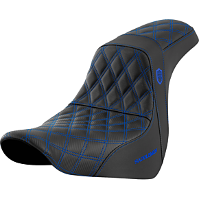 Pro Series SDC Performance Seat - w/o Backrest - Blue Stitch - FL/FX '18-'20 SC81829BLU