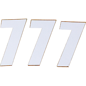 SX Plate Number - #7 - White - 4" 45-14-7