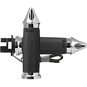 Grips - Heated - Custom Contour - Spike - Indian - Chrome MT-IN-CC-85-S-H