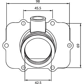 Kimpex Carburetor Flange - Ski-Doo 301723