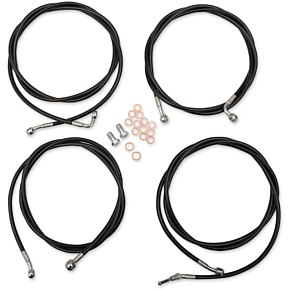 La Choppers Handlebar Cable/Brake Line Kit - Mini Ape Hanger Handlebars - Black Vinyl LA-8054KT-08B