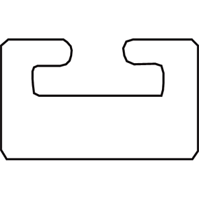 Black Replacement Slide - UHMW - Profile 02 - Length 45.25" - Kawasaki 02-4525-1-01-01