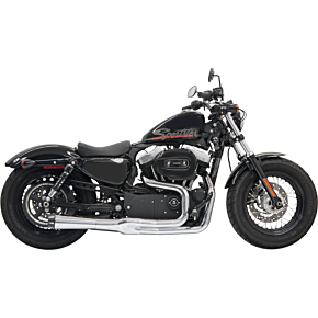 Mega Power Exhaust - Chrome - Short - '04-'13 XL with Mid/Forward Controls 1X22R