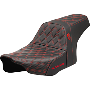 Pro Series SDC Performance Seat - Red Stitching - w/o Backrest - FLT/FLH '23-'24 SC82307D4