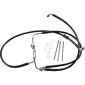 Brake Line - Front - Black - +6" - FXDF '08-'17 1741-2909