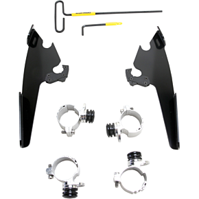 Memphis Shades Fats/Slim Mounting Kit - Black - XL883 MEB2001