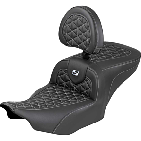 Roadsofa™ Seat - with Backrest - Silver Stitch - FLH/FLT '23-'25 823-07-210B5
