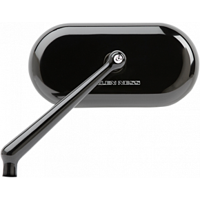 Mirror - Side View - Oval - Black - Left 13-170