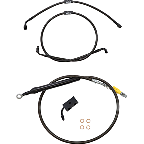 Handlebar Cable/Brake Line Kit - 15" - 17" Ape Hanger Handlebars - Midnight LA-8155KT-16M