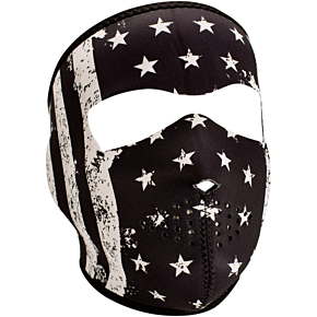 Full-Face Mask - Black/White Flag WNFM091