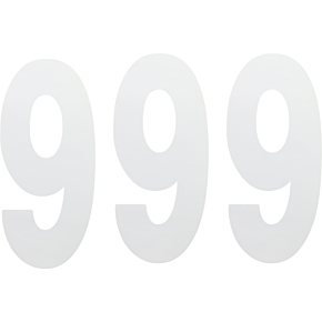 FX Number 9 - White - 8" 02-4489