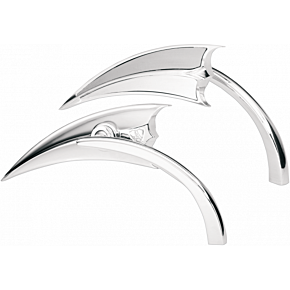 Mirror - Micro - Scoop - Side View - Triangle - Chrome - Left 13-060