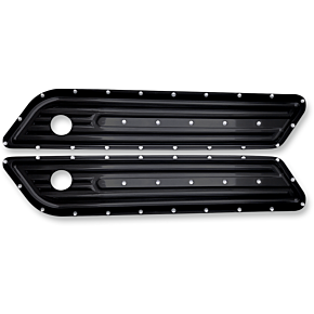  Saddlebag Hinge Cover - Dimpled - Black C1010-B