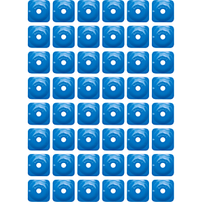 Support Plates - Blue - Square - 48 Pack ASG-3825-48