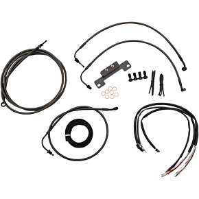 Cable Kit - 12" - 14" Ape Hanger Handlebars - Midnight LA-8012KT2B-13M