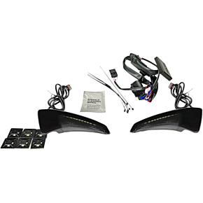 Custom Dynamics Sequential Tour Pak Seat Back Rest LED Lights - Black/Smoke - FLH CD-TPBR-14-SB