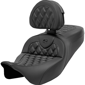 Roadsofa™ Seat - with Backrest - Lattice Stitch - Carbon Fiber - FL '08-'23 808-07B-206B0