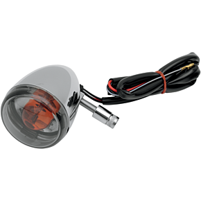 Universal Turn Signal Light - Front - Chrome with Smoke Lens 2020-0393