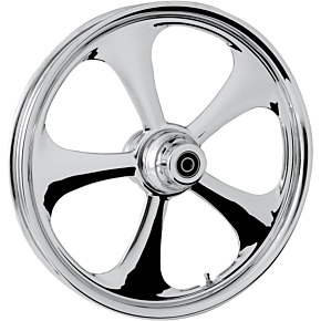 Rc Components Nitro Front Wheel - Dual Disc/No ABS - Chrome - 18"x3.50" - '00-'07 FLT 18350-9917-92C