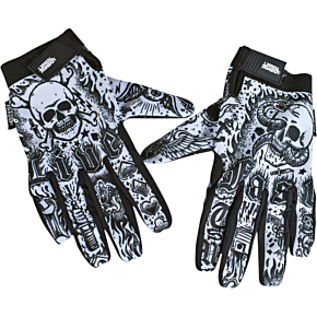 Tattoo Gloves - Black/White - XL GL15017XL