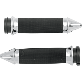 Grips - Custom - Spike End - TBW - Chrome CC-85-CH-SPK-FL