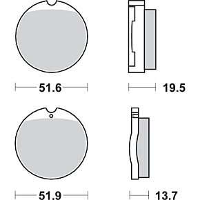 Sbs HF Brake Pads - Honda CB 501HF