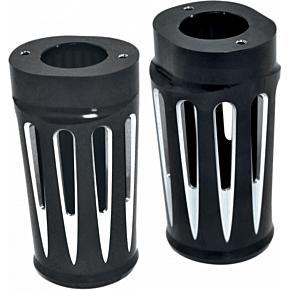 Fork Boot Covers - Black Anodized - Deep Cut - FLHTD 20-014