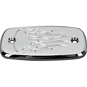 Master Cylinder Cover - Flame - Suzuki - Chrome BA-7681-03