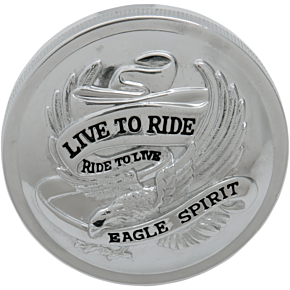 Gas Cap - Non-Vented Live To Ride - Chrome DS-390137