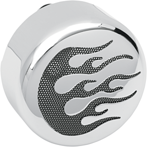 Horn Cover - Chrome with Black Flame 2107-0052