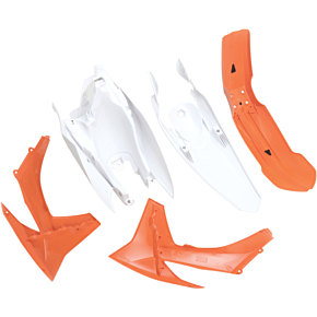 Acerbis Plastic Body Kit - Black/Orange/White - KTM - '12