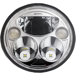 Custom Dynamics 7" TruBEAM® Headlamp - Chrome - Chieftain CDTB-7-IF-C