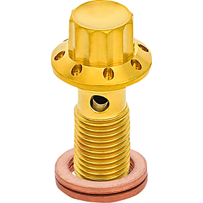 Banjo Bolt - 3/8"-24 - Gold 300-826