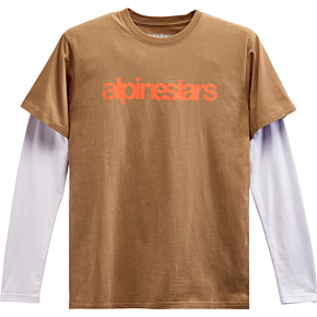 Stack Long-Sleeve T-Shirt - Sand/Warm Red - 2XL 12137130023312X