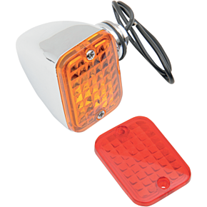 Rectangular Market Light - Single Filament - Amber/Red DS-280163