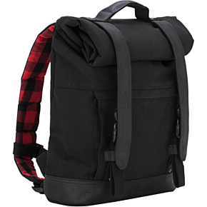 BURLY BRAND Roll Top Backpack - Black B15-1020B