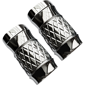 Eddie Trotta Designs Fork Slider Covers - Platinum-Cut Chrome TC-963