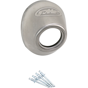 FMF RACING End Cap - Stainless Steel - Straight Cut - PC4/Q4