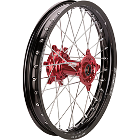 SX-1 Complete Wheel - Rear - Black Wheel/Red Hub - 18"x2.15" - Honda 0204-0624