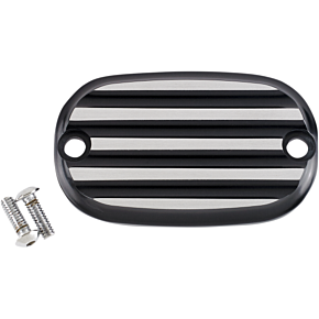 Joker Machine Master Cylinder Cover - Finned - Black/Silver 08-01-2