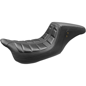 Mustang Squareback One-Piece Seat - Tuck and Roll - Black w/ Black Stitching 75239