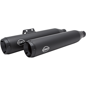 Grand National Race Mufflers for Softail - Black 550-0737