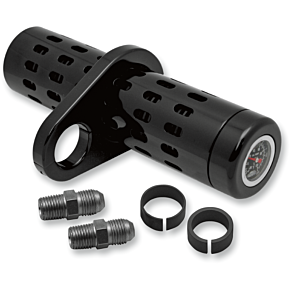 Oil Cooler Kit with Temperature Gauge- Black - 1"- 1-1/4" 201110B