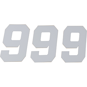 Race Number Plate - #9 - White - 6" 45-36-9