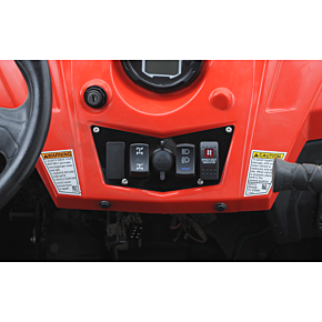 Moose Racing Dash Plate - Black - 4 Switch - RZR