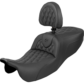 Roadsofa™ Seat - with Backrest - Lattice Stitch - FLRT/FLTRT '15-'25 815-07-182BR