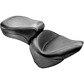 Vintage Style Seat - Wide - Smooth - Black - Softail 75735