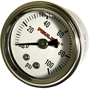 Oil Pressure Gauge - 1.5" Dial - Back Port - White Face 9042