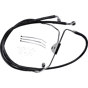 Brake Line - Front - Black - +8" 1741-2512