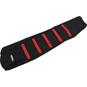 Ribbed Seat Cover - Black Cover/Red Ribs - Honda 0821-3368